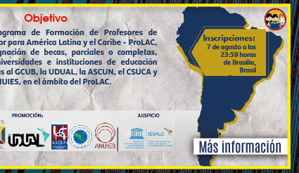 Programa de Formación de Profesores de Educación Superior para América Latina y el Caribe - ProLAC, 3a edición (Más información)
